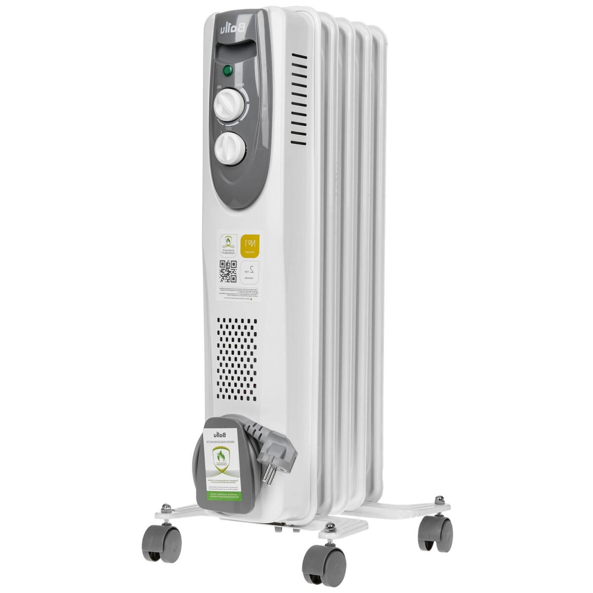 Масляный радиатор Ballu Classic grey BOH/CL-05GRN 1000 (5 секций)